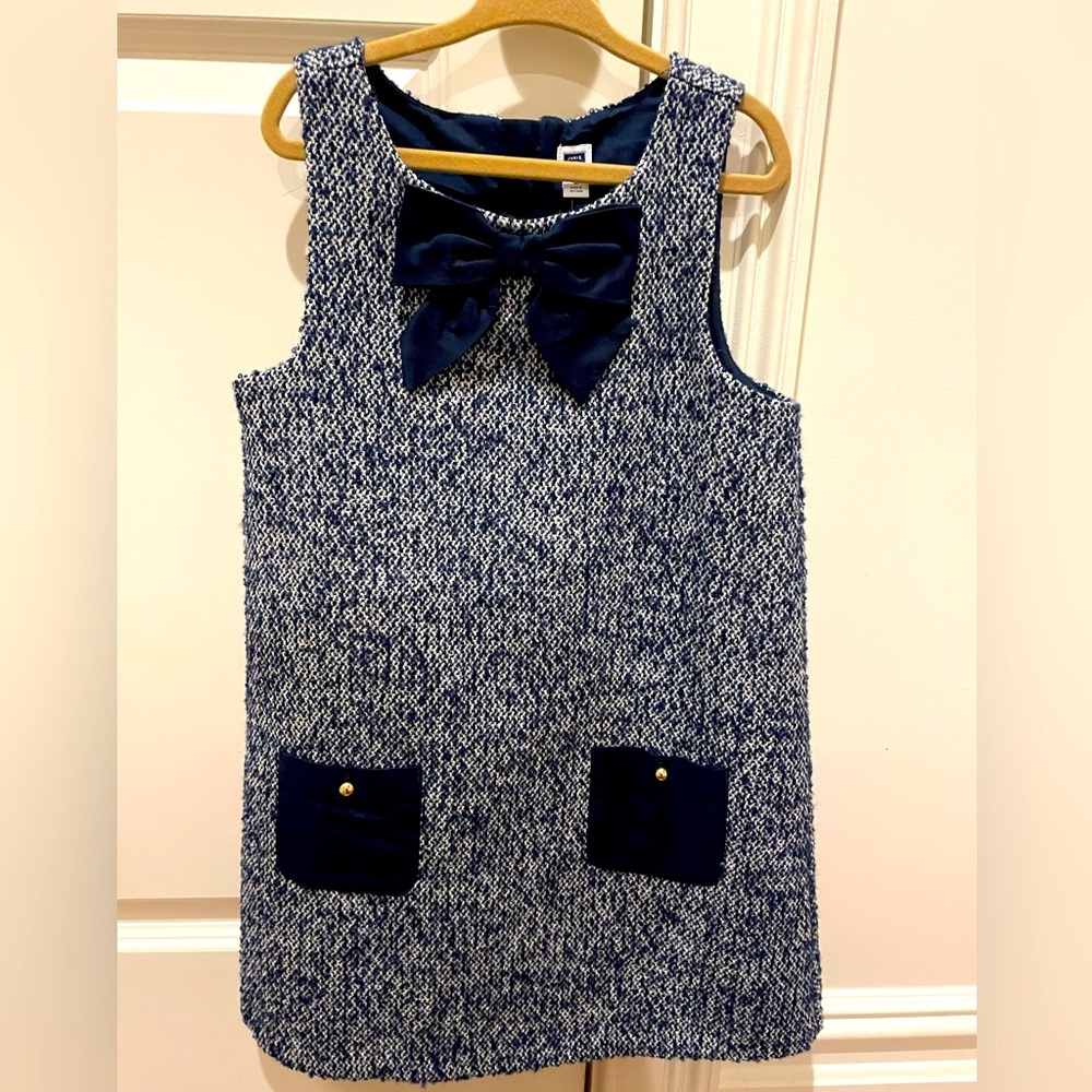 Janie and Jack dress, size 6, Navy and white